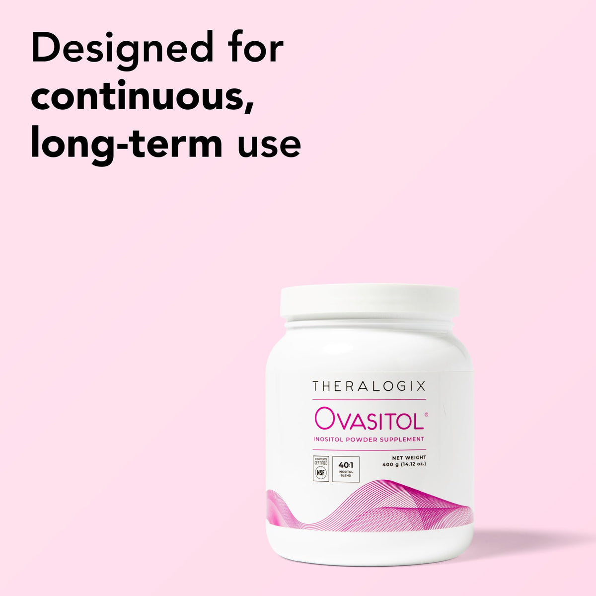 Theralogix Ovasitol Inositol Powder – 400 g (180 Servings) | Myo-Inositol & D-Chiro Inositol for Hormone Balance & Ovarian Function, NSF Certified - Calm Era