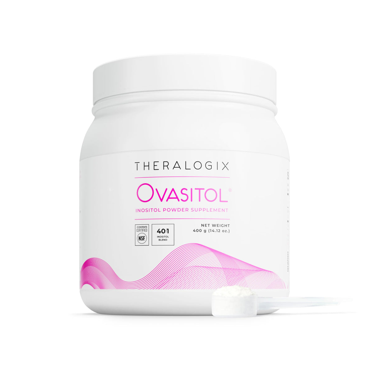 Theralogix Ovasitol Inositol Powder – 400 g (180 Servings) | Myo-Inositol & D-Chiro Inositol for Hormone Balance & Ovarian Function, NSF Certified - Calm Era