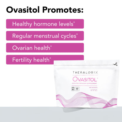 Theralogix Ovasitol Inositol Powder Packets – 90-Day Supply, NSF Certified - Calm Era