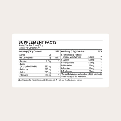 THORNE Amino Complex Aminoácidos Esenciales y Ramificados en Polvo Validados Clínicamente Certificado por la NSF