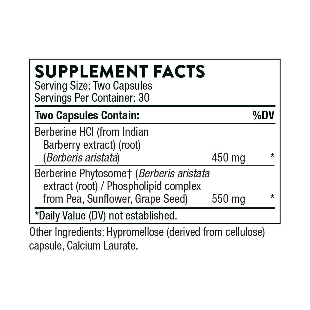 THORNE Berberine Dual Action with Phytosome Plus | Heart & GI Support