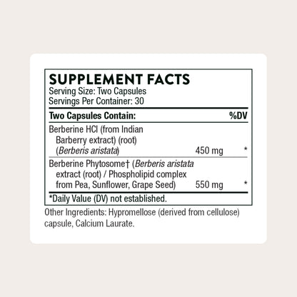 THORNE Berberine Dual Action with Phytosome Plus | Heart & GI Support