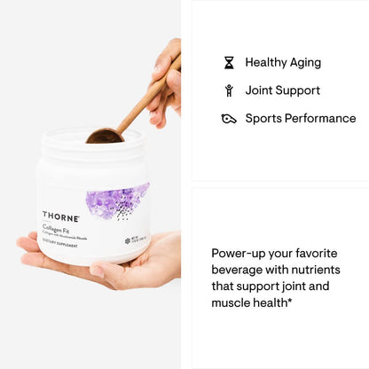 THORNE Collagen Fit – Péptidos de colágeno con nicotinamida ribósido 30 porciones