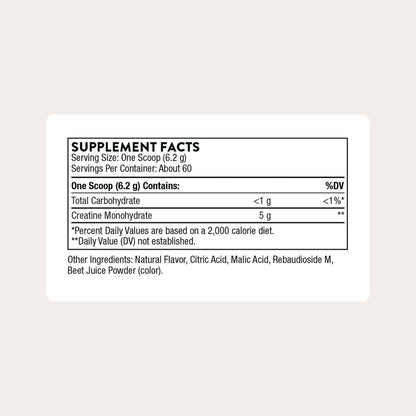 THORNE Creatine – Micronized Creatine Monohydrate Powder, Strawberry, 60 Servings | NSF Certified for Sport - Calm Era