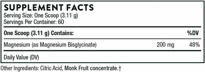 THORNE Magnesium Bisglycinate Powder – 60 Servings, 6.5 oz Jar | Sleep, Metabolism & Heart Health - Calm Era