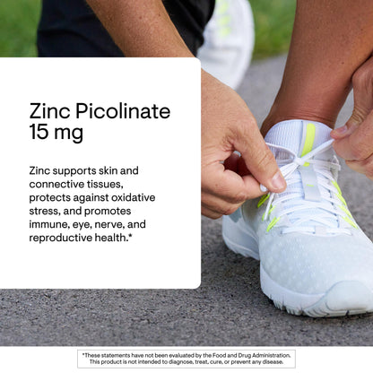 THORNE Picolinato de Zinc 15mg – Salud Inmunológica, de la Piel, Ocular y Reproductiva