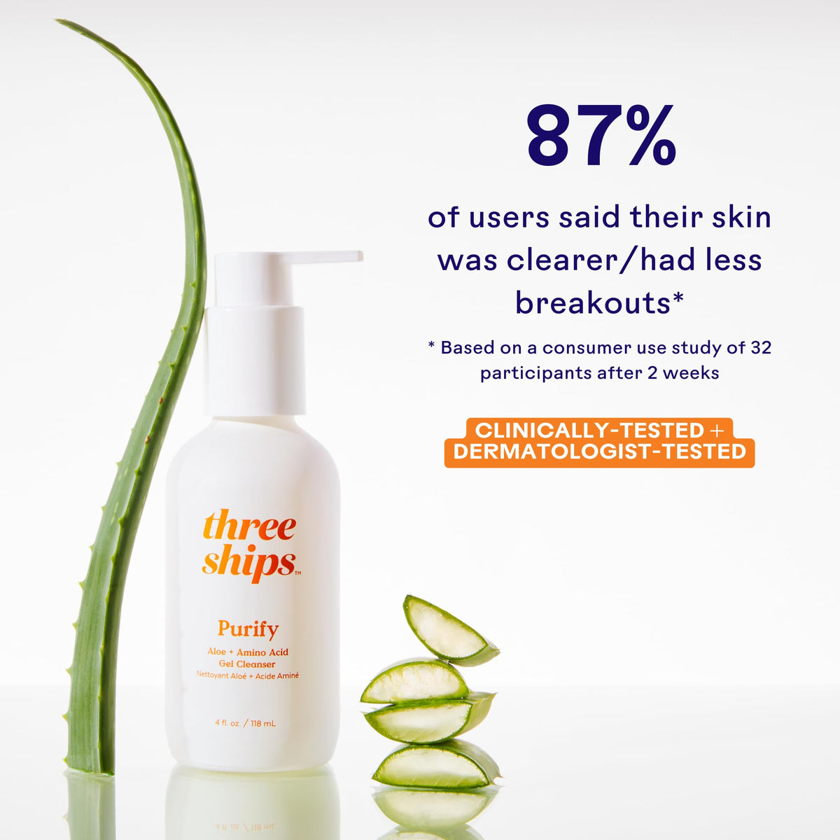 Three Ships Purify Aloe + Amino Acid Gel Cleanser - Calm Era