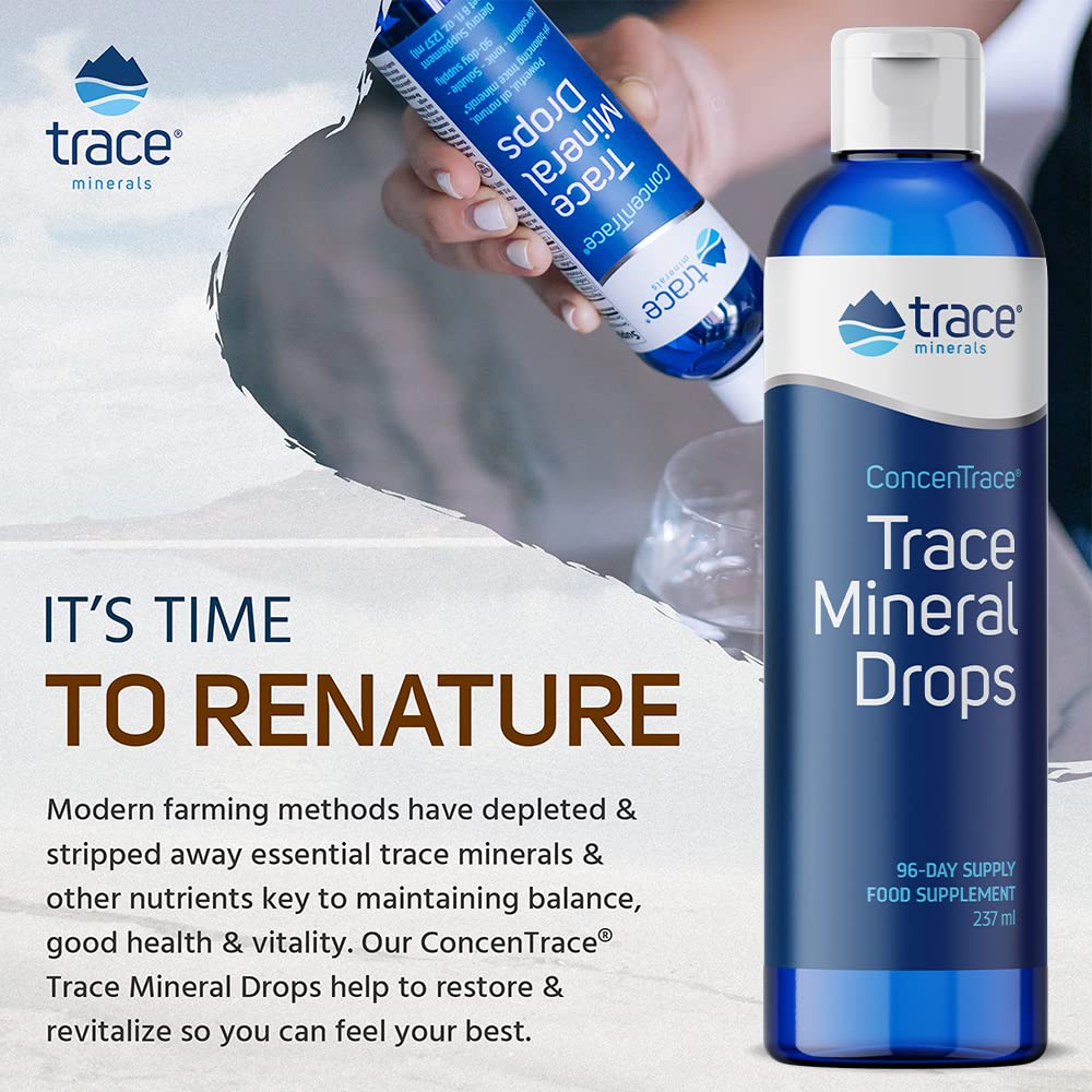 Gotas ConcenTrace de Trace Minerals | Más de 70 minerales iónicos para la energía, la digestión y la hidratación