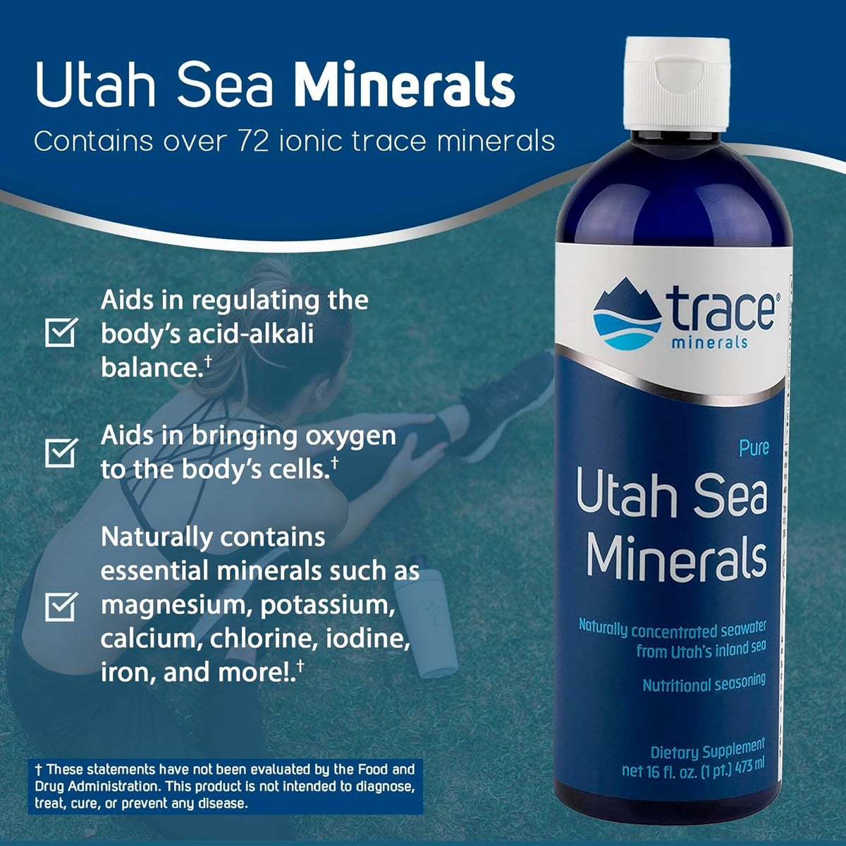 Trace Minerals Utah Sea Minerals — Iónico líquido, 16oz