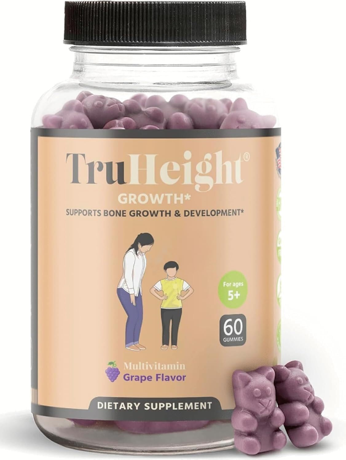 Gomitas de crecimiento TruHeight (uva) – Apoyo natural para el crecimiento de niños y adolescentes