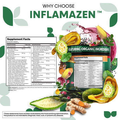 Clean Nutra Suplemento de Guanábana con Moringa, Musgo Marino y Berberina 90 cápsulas