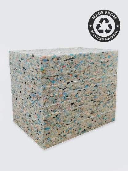 Medios bloques de yoga de espuma de viruta reciclada — Paquete de 10