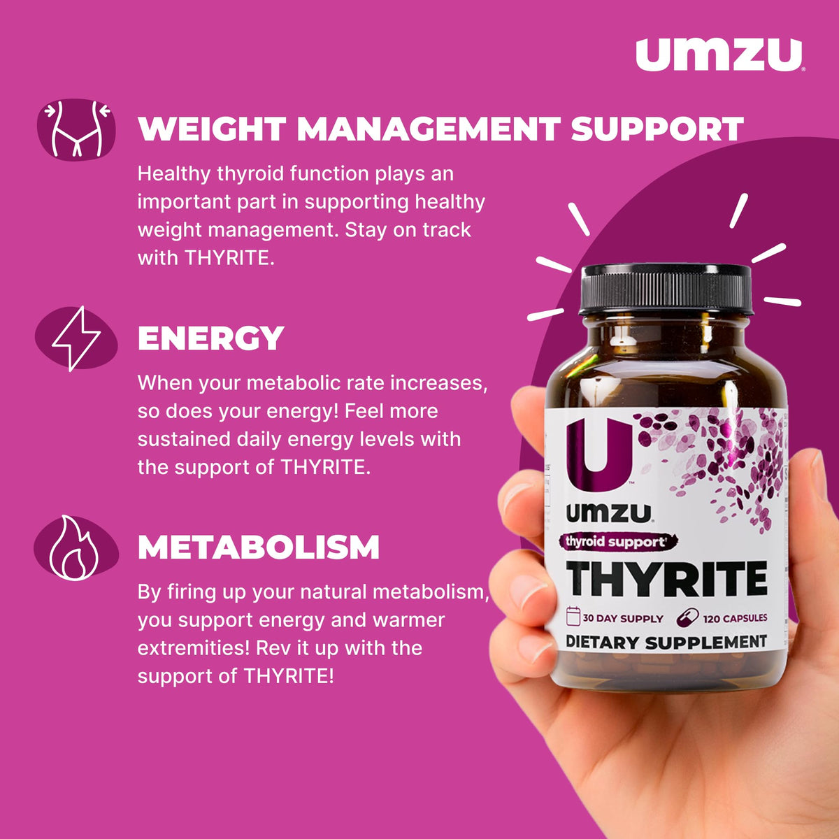 UMZU Thyrite Soporte para la Tiroides — 120 Cápsulas