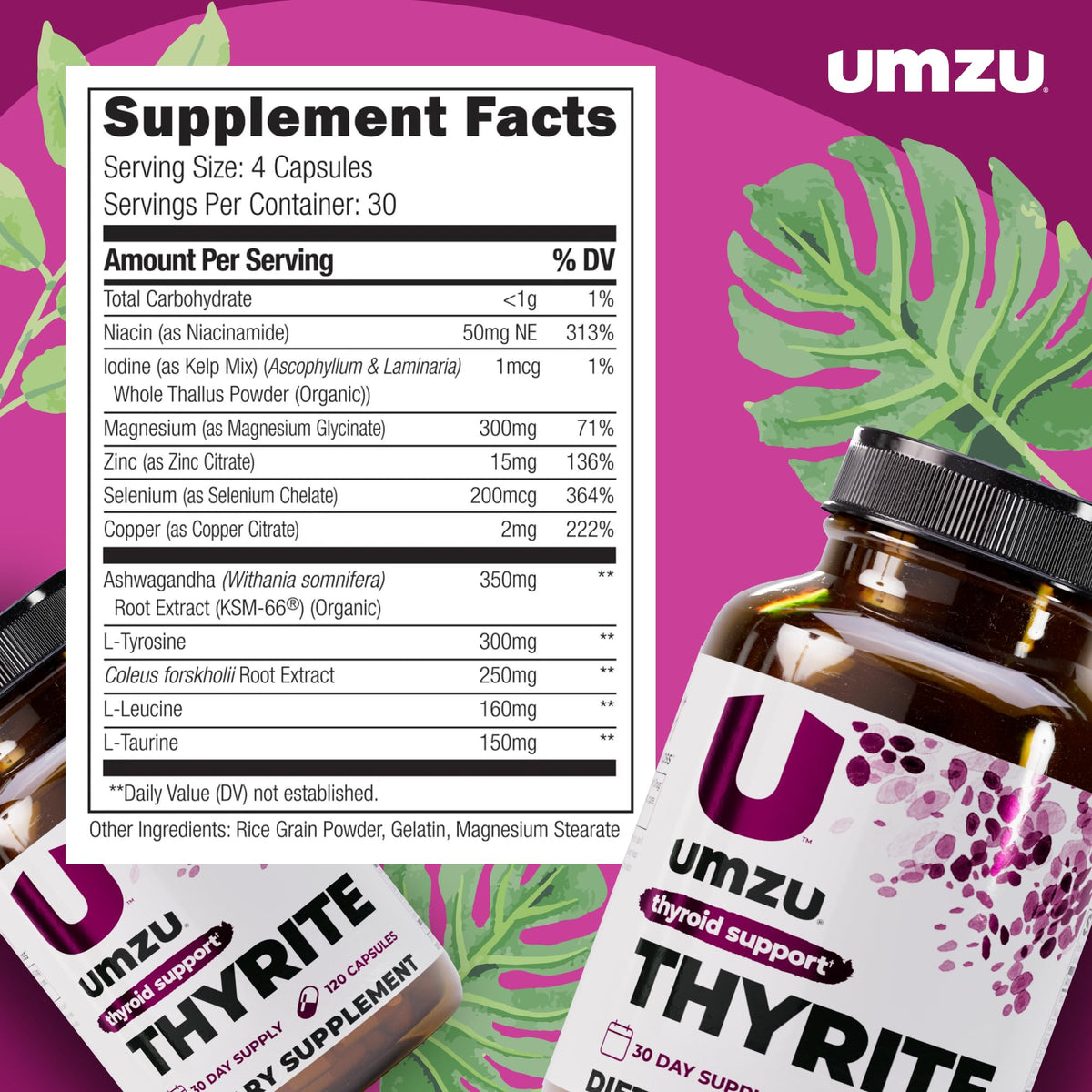 UMZU Thyrite Soporte para la Tiroides — 120 Cápsulas