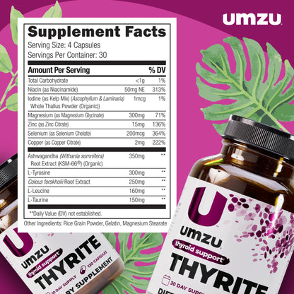 UMZU Thyrite Soporte para la Tiroides — 120 Cápsulas