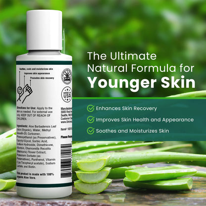 Univera Aloe in the Raw — 100% Organic Aloe Vera Gel, 4oz - Calm Era