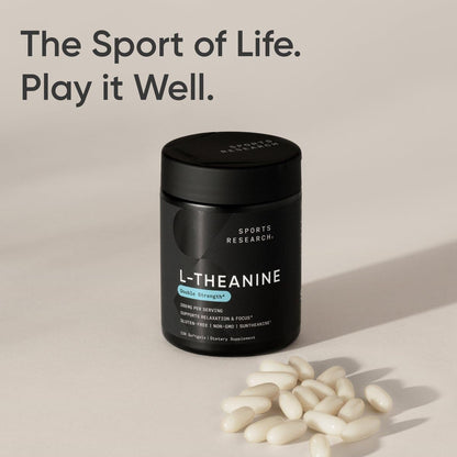 Sports Research L-Teanina 200mg con Aceite de Coco Orgánico | Suntheanine
