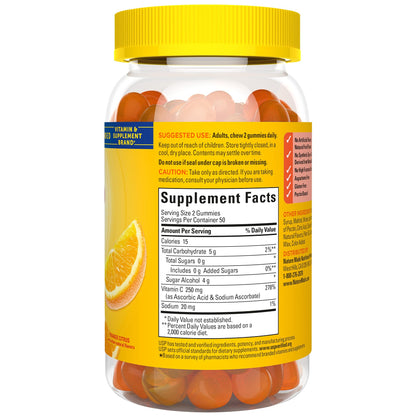 Nature Made Gomitas de vitamina C sin azúcar 250 mg — 100 unidades