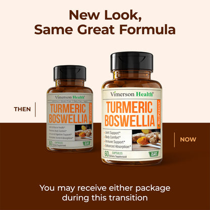 Vimerson Health Turmeric Curcumin with Boswellia & Ginger – 95% Curcuminoids | 2-Pack - Calm Era