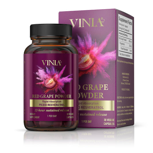 VINIA Piceid Resveratrol – Blood Flow & Heart Health | 30 Capsules - Calm Era