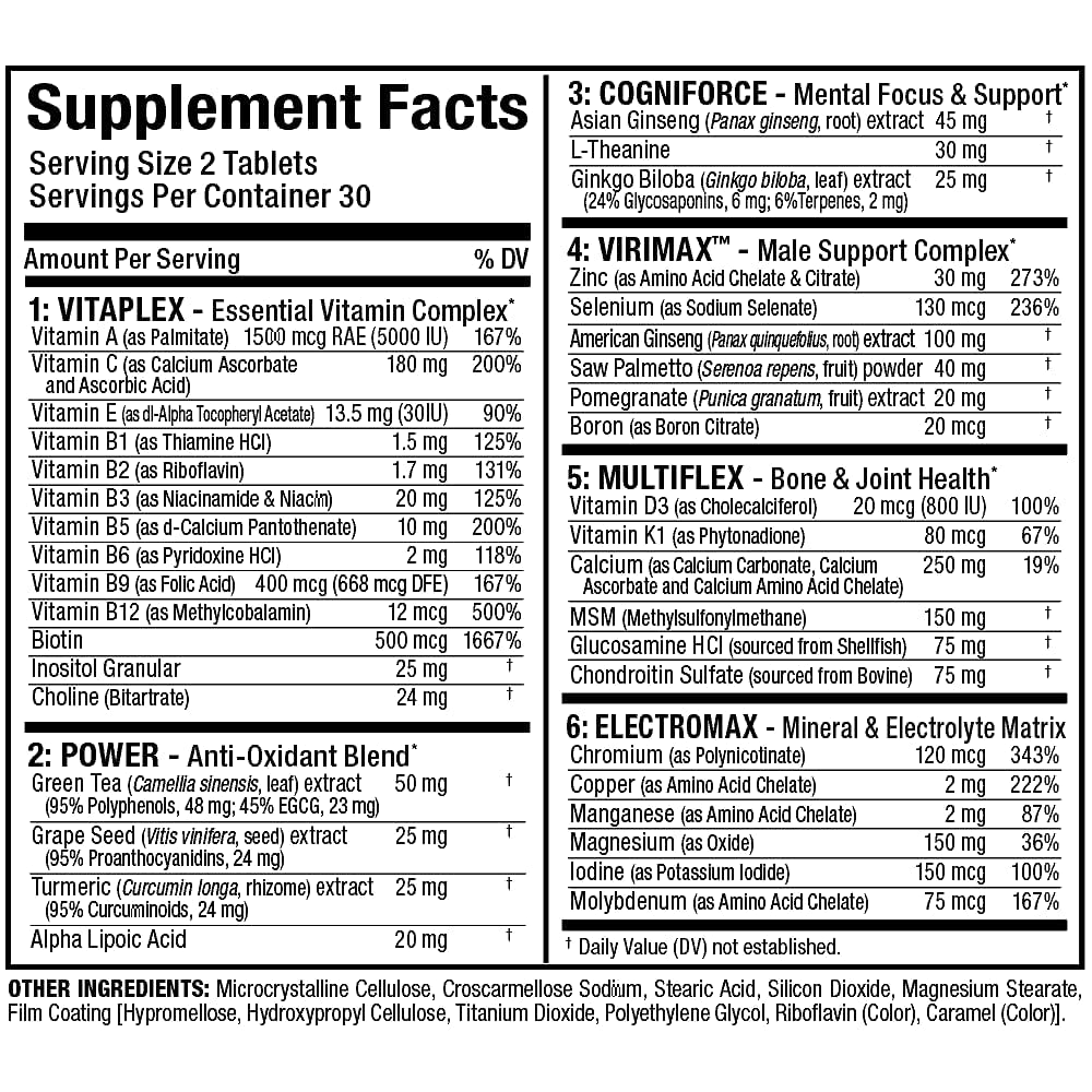 AllMax Vitaform Multivitamínico para Hombres — 60 Comprimidos