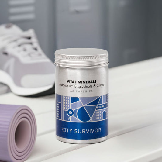 City Survivor Vital Minerals Magnesio - Mezcla de Glicinato y Citrato