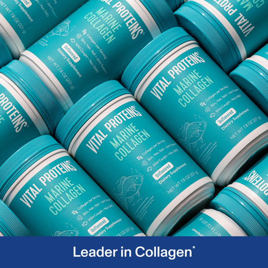 Vital Proteins Marine Collagen Peptides Powder – Skin, Hair, Nails, Joints – Hydrolyzed Collagen, 12g per Serving, 14.5oz Canister - Calm Era