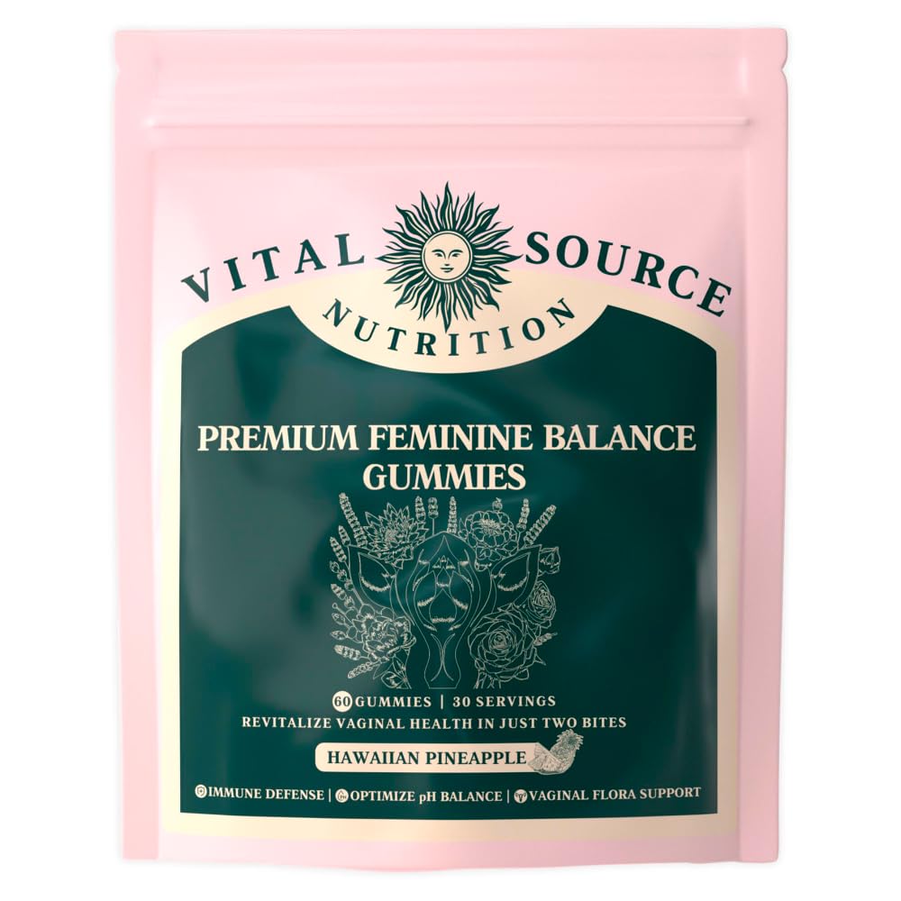 Vital Source Nutrition Premium Feminine Balance Gummies packaging on a white background