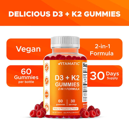 Gomitas Vitamatic de Vitamina D3 + K2 — 60 unidades
