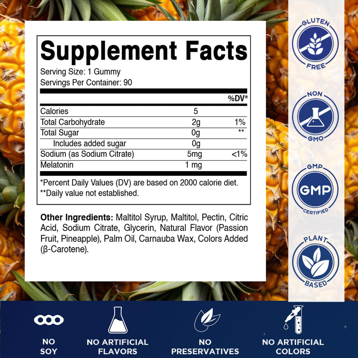 Vitamatic Gomitas de Melatonina Sin Azúcar para Niños 1mg — 90 Unidades