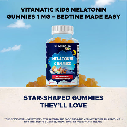 Vitamatic Gomitas de Melatonina Sin Azúcar para Niños 1mg — 90 Unidades