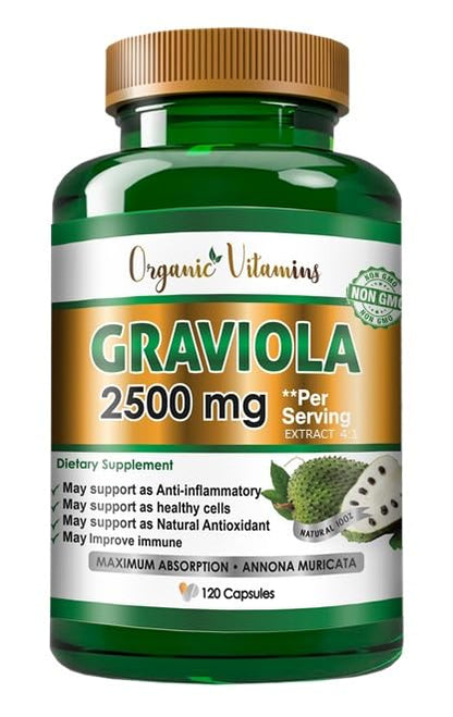 VITAMISAN Graviola Soursop Capsules — 120 Count, Made in USA - Calm Era