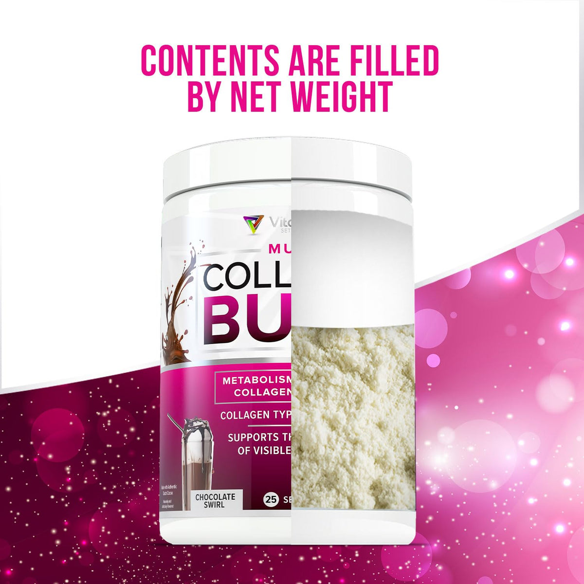 Vitauthority Collagen Peptides Powder – Chocolate, 25 Servings | Hair Skin Nails - Calm Era