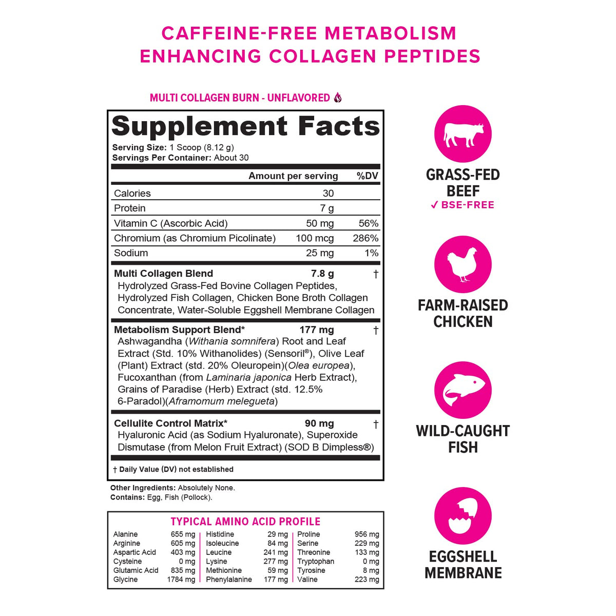 Vitauthority Hydrolyzed Collagen Powder – Burn Ultimate Beauty Complex for Women, Unflavored, 30 Servings - Calm Era