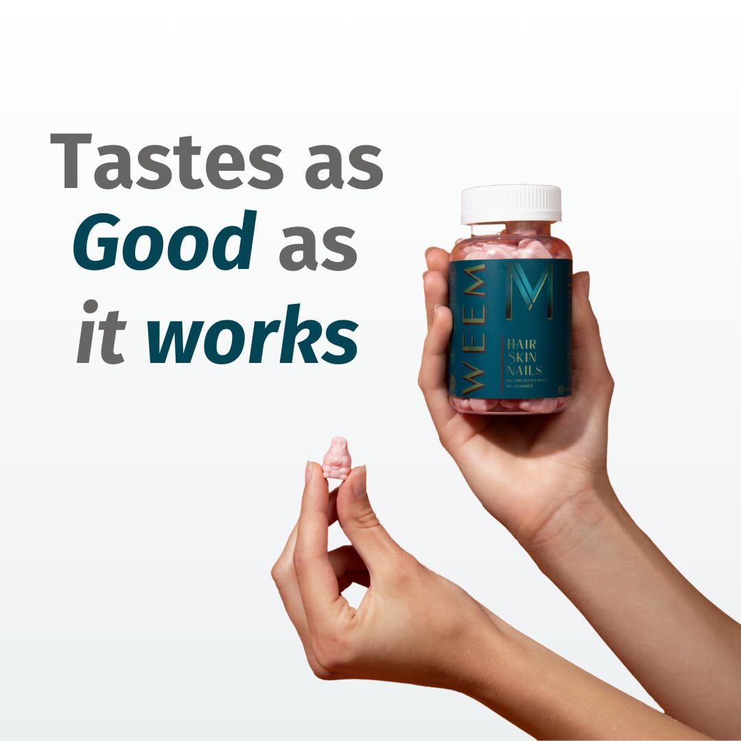 WEEM Hair Skin Nails Gummies - Vegan Biotin for Stronger Hair & Nails - Calm Era