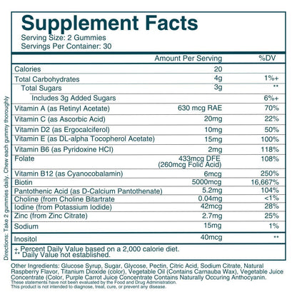WEEM Hair Skin Nails Gummies - Vegan Biotin for Stronger Hair & Nails - Calm Era