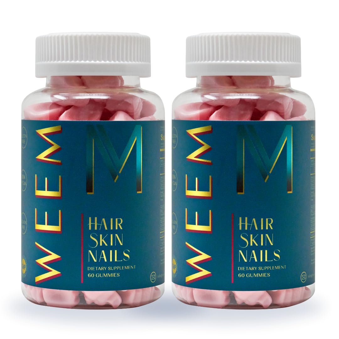 WEEM Hair Skin Nails Gummies - Vegan Biotin for Stronger Hair & Nails - Calm Era