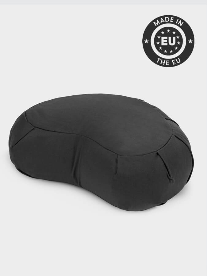 European Organic Buckwheat Zafu Crescent Meditation Cushion