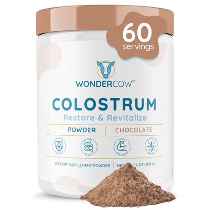 WonderCow Colostrum Powder – Chocolate | 60 Servings - Calm Era