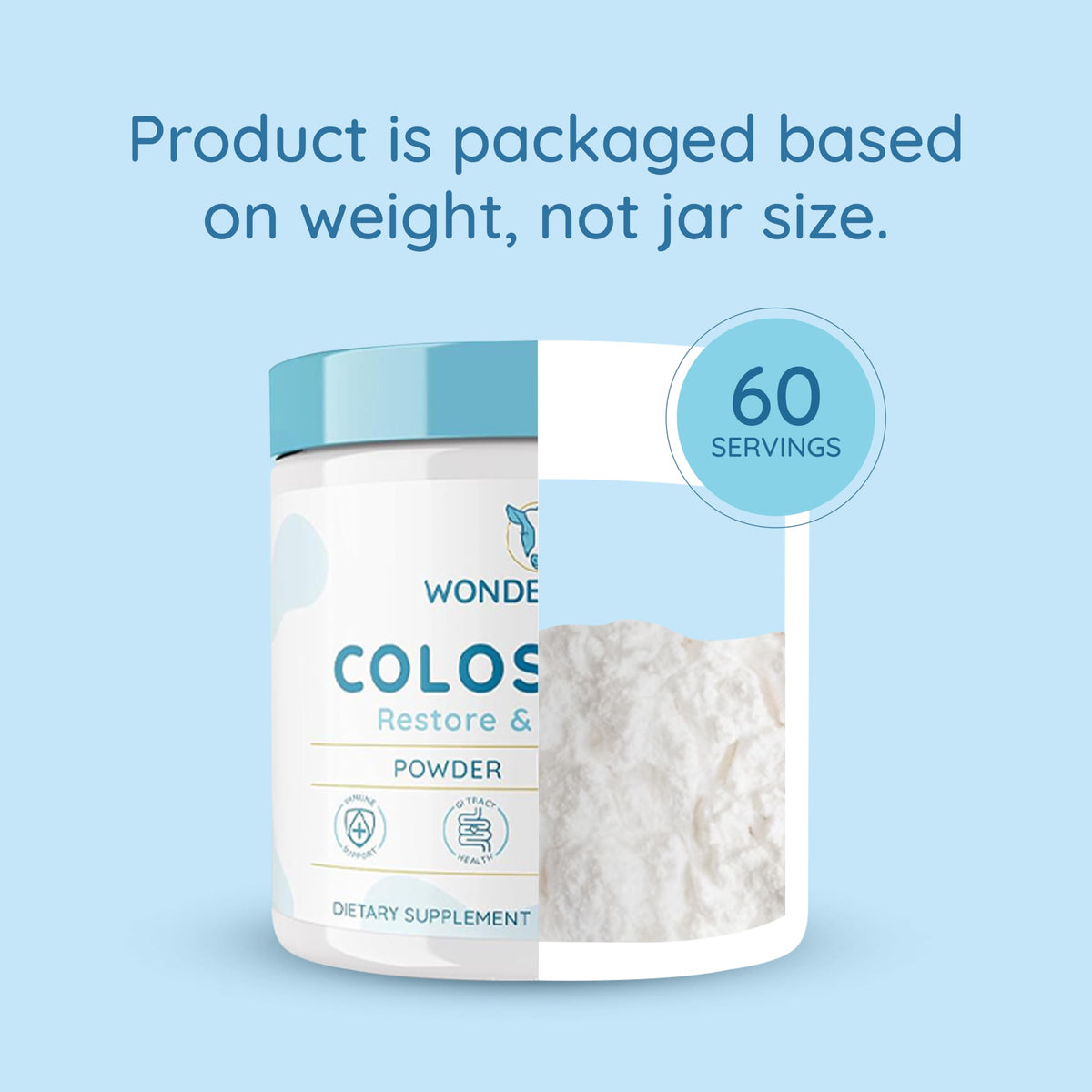 WonderCow Colostrum Powder – Unflavored | 60 Servings - Calm Era
