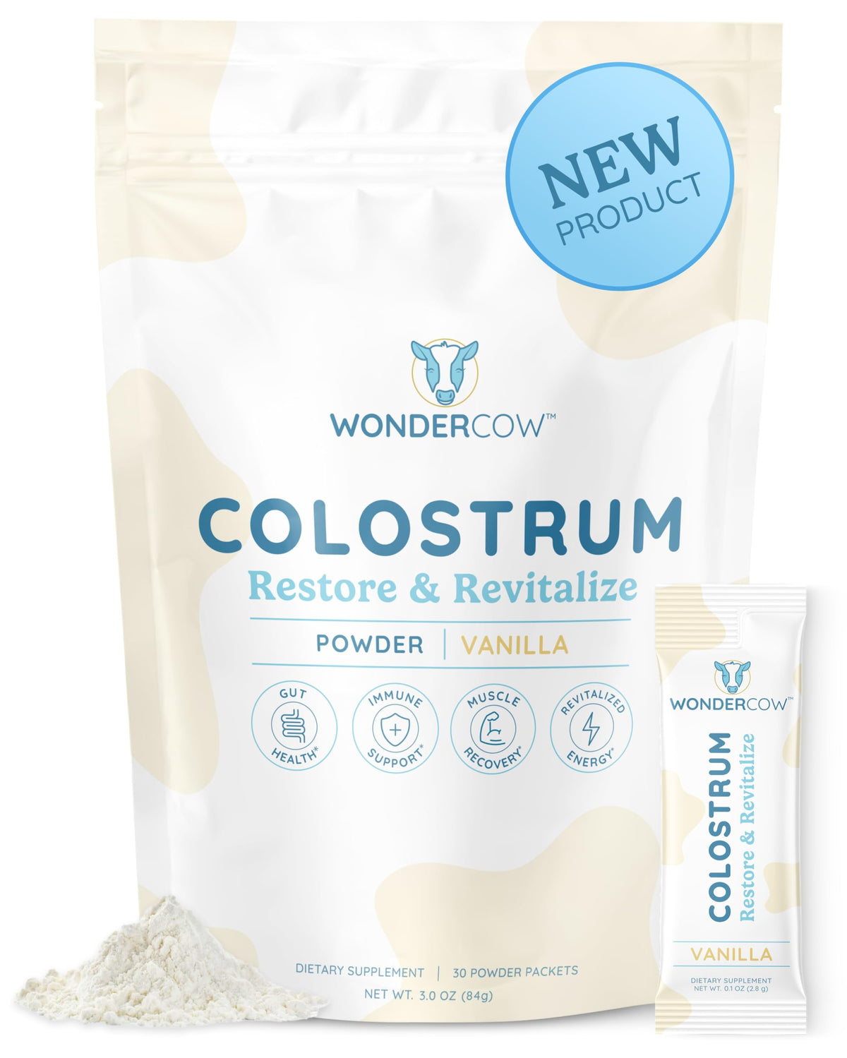 WonderCow Colostrum Powder – Vanilla | 30 Servings - Calm Era