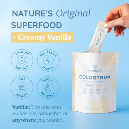 WonderCow Colostrum Powder – Vanilla | 30 Servings - Calm Era