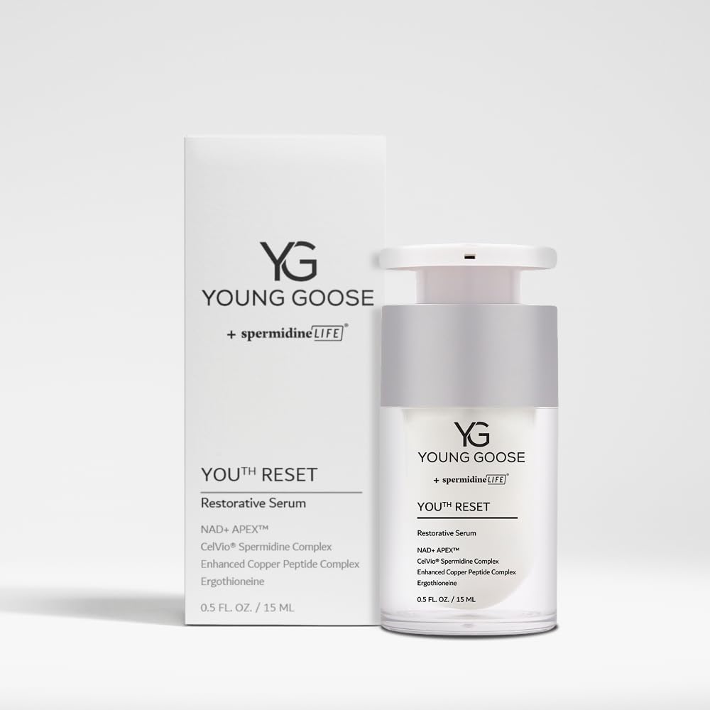 Young Goose Youth Reset Restorative Serum and packaging on a white background