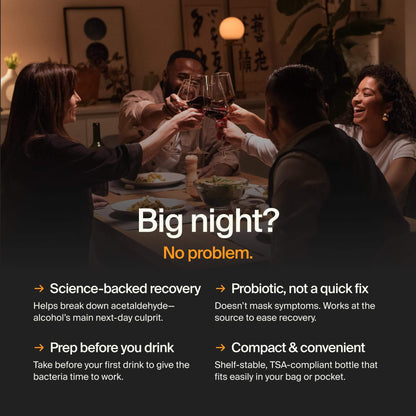Bebida Probiótica Pre-Alcohol ZBiotics | Paquete de 6 | Siéntete mejor después de beber
