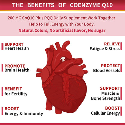 Zebora CoQ10 200mg with PQQ, BioPerine & Omega-3 – 2 Pack - Calm Era