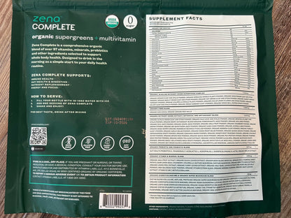 Zena Nutrition Complete Organic Super Greens & Multivitamin – Watermelon Citrus | 30 Packets - Calm Era