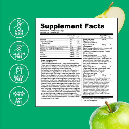 Zena Nutrition Organic Super Greens Powder – Energy & Hydration | 40 Packets - Calm Era