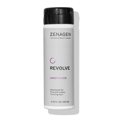 Zenagen Revolve Conditioner in a white bottle with a black cap, shown on a clean white background with a soft shadow.
